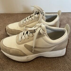 Dolce Vita Beige and White Sneakers